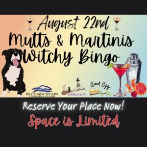 Mutts & Martinis Bingo - Friday, August 22nd