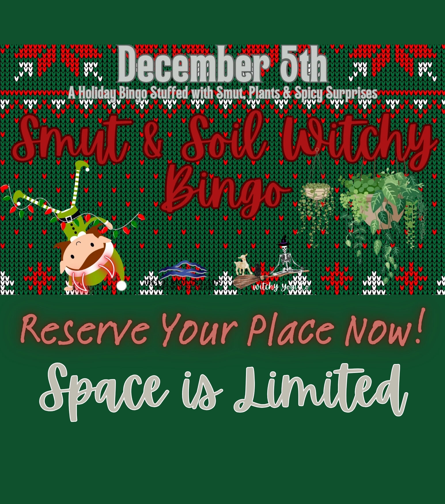 Smut & Soil Witchy Bingo – Friday, December 5th