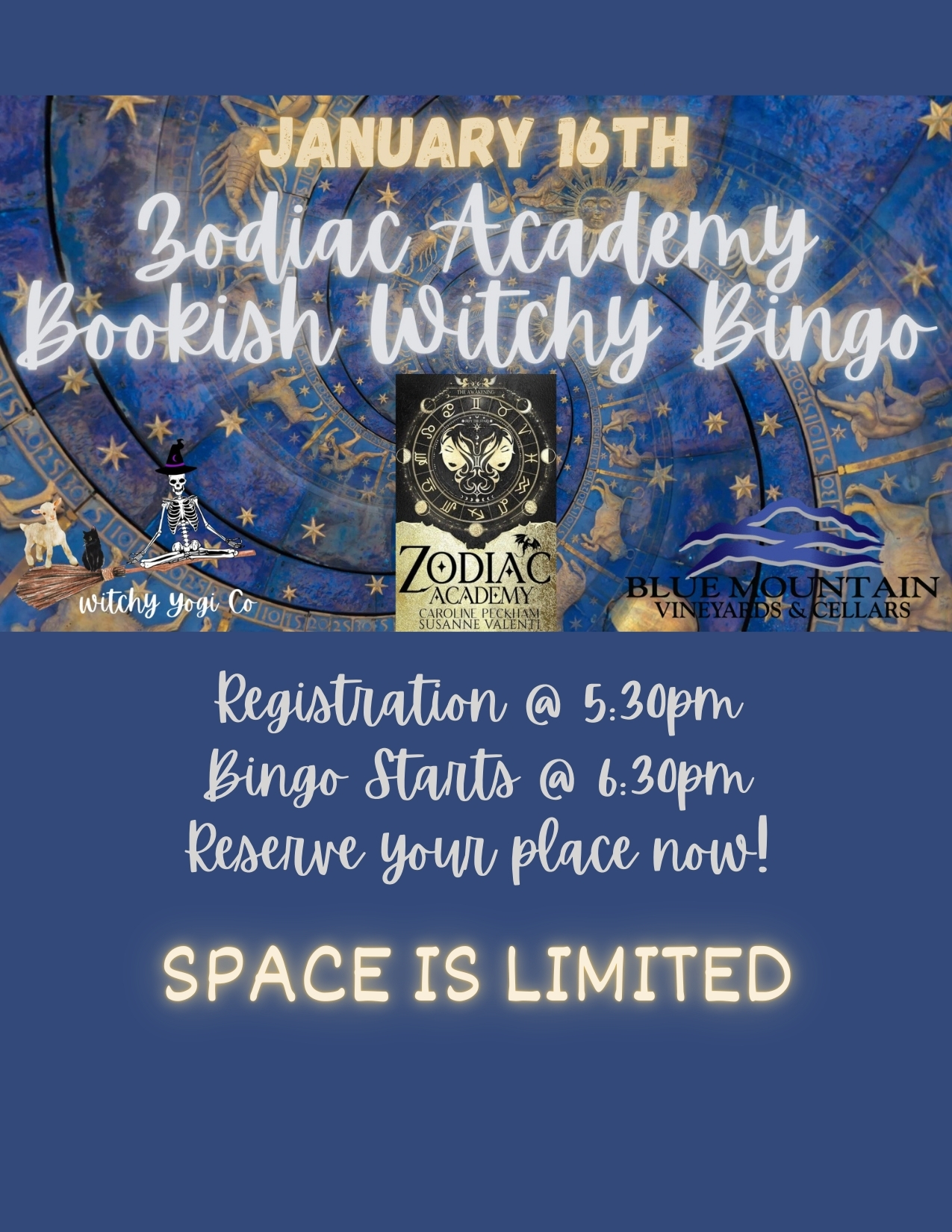 Zodiac Academy Bookish Witchy Bingo – Friday, January 16th