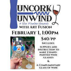 Uncork & Unwind: Wine Glass Painting - RESCHEDULED to Sunday, FEB. 1st