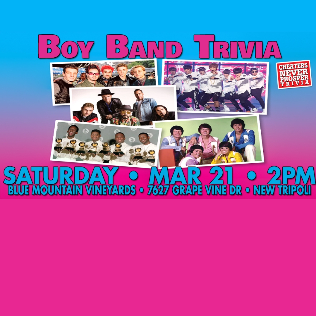 Boy Bands Trivia – Saturday, March 21st