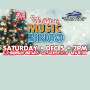 Christmas Music BINGO - Saturday, December 5th