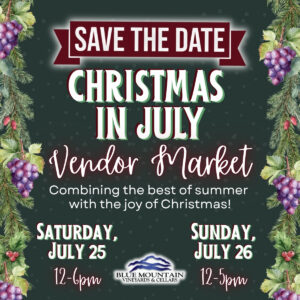 Christmas in July Vendor Market - Saturday, July 25th & Sunday, July 26th